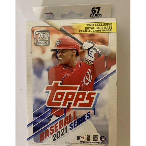 New‎ 2021 Topps Series 1 Hanger Box - New Sealed MLB 70th Anniversary RC - Picture 1 of 5
